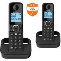 Alcatel F860 Duo Cordless Phone with 2 Handsets - Landline Home Phones - Voip Call Blocking Telephones