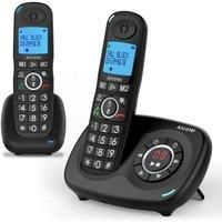 Alcatel XL595 Voice Duo Cordless Phone - 2 Handsets - Answering Machine - Big-Button - Extra Large - Landline Telephone for Home - Call Block facility.