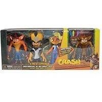 Crash Bandicoot Bandai Action Figures 4 Pack With Mask | 11cm Pack of 4 Toys With Mask And Stand Accessories | Collectable Figures As Merchandise And Video Game Gifts