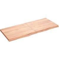 Wall Shelf Light Brown 120x50x(2-4) cm Treated Solid Wood Oak