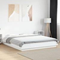 Bed Frame without Mattress White 160x200 cm