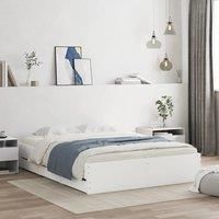 Bed Frame with Drawers without Mattress White 140x200 cm