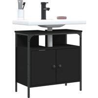 Bathroom Sink Cabinet Black 60x30x60 cm Engineered Wood