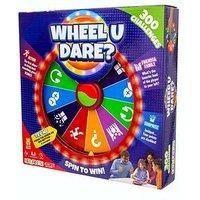 Wheel U Dare£ The ultimate in live family games, quiz games with a difference, spin the wheel and complete the challenges. Easy out of the box play board game. Family games for kids and adults.