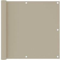 Balcony Screen Beige 90x500 cm Oxford Fabric