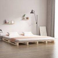 Pallet Bed 120x190 cm Small Double Wood Pine
