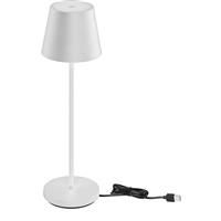 V-TAC IP54 LED USB Wireless Rechargeable Table Lamp 2W 200lm 3000K in White Aluminium