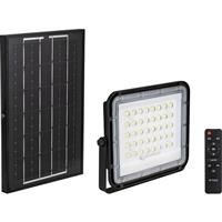 V-TAC LED Floodlight with Solar Panel & Battery Indicator IP65 10W 800lm 4000K in Black Aluminium