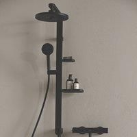 Ideal Standard Alu+ Fixed Rain Shower Head Silk Black 260mm (960KU)