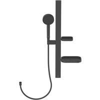 Ideal Standard Idealrain Alu+ Shower Set 600 Mm + 100Mm 2 Function Handspray, 2 Shelves, Silk Black