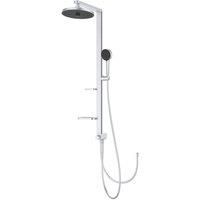 Ideal Standard Ceraflow Alu+ Shower Diverter System 260Mm 2 Function Shower Head, 100Mm 2 Function Handspray, 2 Shelves, Silver