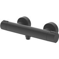 Ideal Standard Ceratherm Alu Exposed Thermostatic Shower Mixer Silk Black