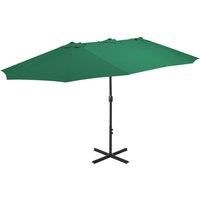 Outdoor Parasol with Aluminium Pole 460x270 cm Green