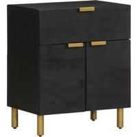 Bedside Cabinet Black 50x33x60 cm Engineered Wood