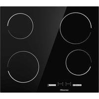 Hisense E6431C Ceramic Glass Hob, 4 Zones, 60 cm Worktop, Child Lock, Scratch Resistant, Bevelled Finish