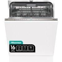 Hisense HV643D60UK Fully Integrated Standard Dishwasher - Black Control Panel with Fixed Door Fixing Kit - D Rated