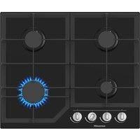 Hisense Gg643B 4 Burner Gas Hob In Black, Glass Top