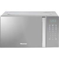 Hisense 700 Watts 20 Litre Silver Digital Solo Microwave Oven With 800W Grill H20MOMSS4HGUK Automatic Defrost, 9 Auto Cook Menus, Clock & Timer, Easy Clean