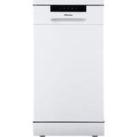Hisense HS523E15WUK Slimline 10 Places Free Standing Dishwasher White with 15 Minutes Quick Wash [Energy Class E]