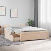 Bed Frame with Drawers 120x190 cm Small Double