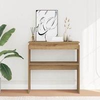 Console Table Artisan Oak 80x30x80 cm Engineered Wood