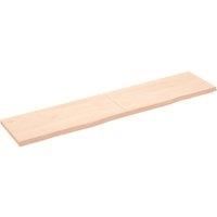 Wall Shelf 180x40x(2-4) cm Untreated Solid Wood Oak