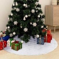 Luxury Christmas Tree Skirt White 90 cm Faux