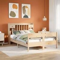 Bookcase Bed without Mattress 140x200cm Solid Wood Pine