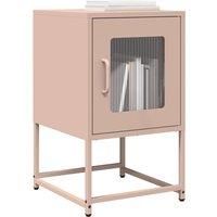 Bedside Cabinet Pink 36x39x60.5 cm Cold-rolled Steel