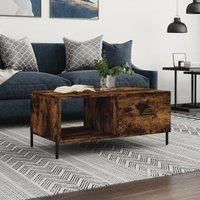 Coffee Table Smoked Oak 90x50x40 cm Engineered Wood