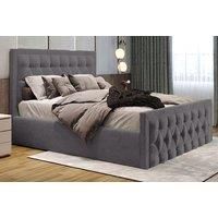 Cream Chesterfield Sleigh Bed & Headboard Set - 5 Sizes!