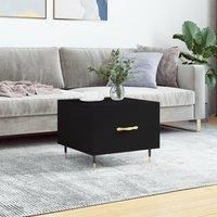 Coffee Table Black 50x50x40 cm Engineered Wood