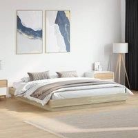 Bed Frame without Mattress Sonoma Oak 180x200 cm Super King