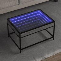 Coffee Table with Infinity LED Grey Sonoma 70x50x41 cm