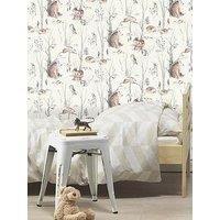 Rasch Kids Woodland Walk Wallpaper Trees Naturistic Animals Paste The Wall