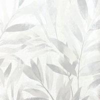 Rasch Fiji Leaves Motif Tropical Leaf Foliage Metallic Shimmer Texture Wallpaper