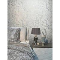 Rasch Vasari Enzo Silver Marble Wallpaper Metallic Heavyweight Textured Vinyl