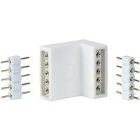 Paulmann 70615 MaxLED Corner Connector for LED Strip White Strip Accessory 4-Pack incl. 8 Plug connectors for Inside and Outside Corners