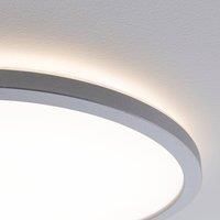 Paulmann Atria Shine 70991 LED Panel 293 mm Round Including 1 x 16 W Warm White Matt Chrome Light Panel Plastic Ceiling Panel 3000 K