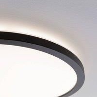 Paulmann Atria Shine 70997 LED Panel 190 mm Round Including 1 x 11.2 W Warm White Black Light Panel Plastic Lighting System 3000 K