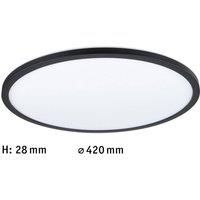Paulmann Atria Shine 71013 LED Panel 420 mm 3-Step Dim Round Including 1 x 22 W Dimmable Daylight White Black Light Panel Plastic Ceiling Panel 4000 K