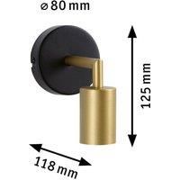 Paulmann 71137 Wall luminaire Ravi IP44 E27 max. 60W Black matt, Gold Wall luminaire lamp not Included