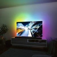 Paulmann 78881 LED Strip USB TV Lighting 65 Inches 2.4 m 60 LEDs per m Dynamic Rainbow RGB Including 1 x 4 Watt Dimmable Strip Light Black Plastic