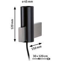 Paulmann 79762 Ceiling Neordic Aik Rectangular max. 20 watt luminaire Black Lighting Metal Wall lamp E27