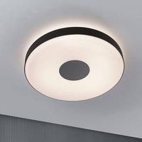 Paulmann 79778 LED Ceiling Light Smart Home Zigbee Puric Pane Effect 400 mm 200/1900lm 230V 16/1.5W Dimmable Ceiling Light Black Grey 2700K