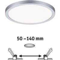 Paulmann 93038 LED Panel recessed Areo VariFit IP44 Neutral White 175mm Round incl. 1x13 watt luminaire Chrome matt Ceiling Plastic Living Room lamp 4000 K, 13 W