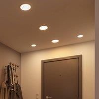 Paulmann 93049 LED Panel recessed Areo VariFit IP44 Warm White 3-Step dim 175mm Round incl. 1x13 watt dimmable luminaire Ceiling Plastic Living Room lamp 3000 K, 13 W