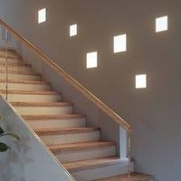 Paulmann 93053 LED Panel recessed Areo VariFit IP44 Warm White 3-Step dim 175x175mm Rectangular incl. 1x13 watt dimmable luminaire Ceiling Plastic Living Room lamp 3000 K, 13 W