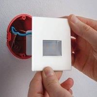 Paulmann 93093 LED recessed luminaire recessed wall luminaire Edge Quadro Set 80x5mm 50lm 230V rectangular incl. 1x1.2 watt white matt plastic 2700K