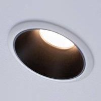 Paulmann 93401 LED Cole luminaire Round incl. 1x6.5 watt dimmable Spotlight White, Black matt recessed lamp Plastic, Aluminium zinc Ceiling spot 2700 K, 6.5 W